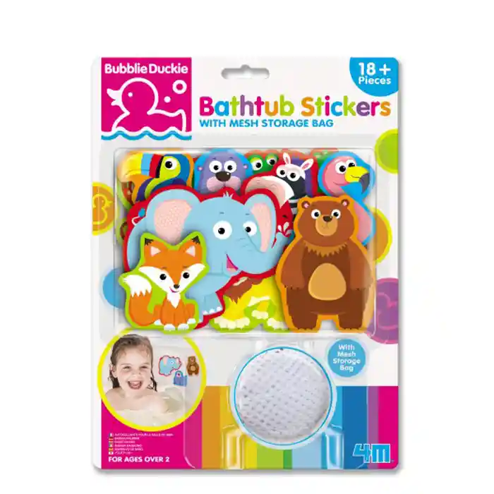 4M Pegatinas Bathtub Stickers Zoo Diviértete en el Baño