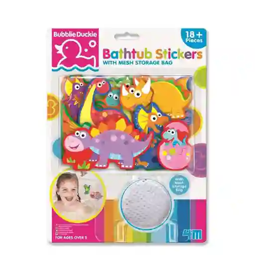 4M Pegatinas Bathtub Stickers Dinosaurs Diversión en el Baño