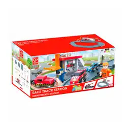 Hape Juguete Race Track Station E3734 Circuito de Carreras