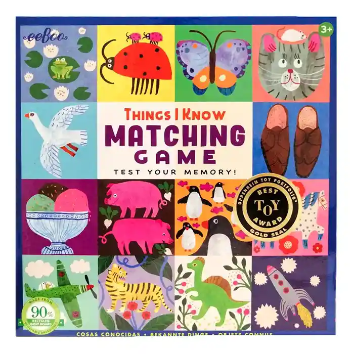 Eeboo Juego de Mesa Things I Know Matching Game