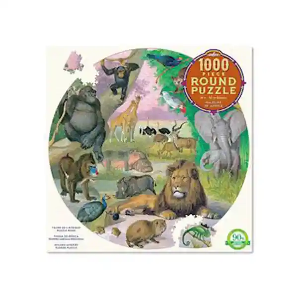 Life Eeboo Rompecabezas Wild Of Africa 1000 Pc Round