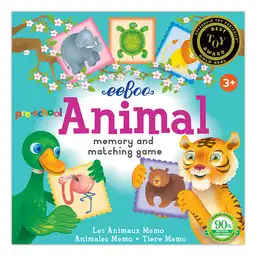 Eeboo Juego de Mesa Preschool Animal Memory Game