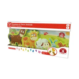 Hape Rompecabezas Numbers & Farms Animals E1628