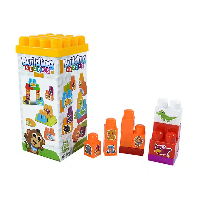 Monkey Bloques Preescolares 18 Pzs Animales