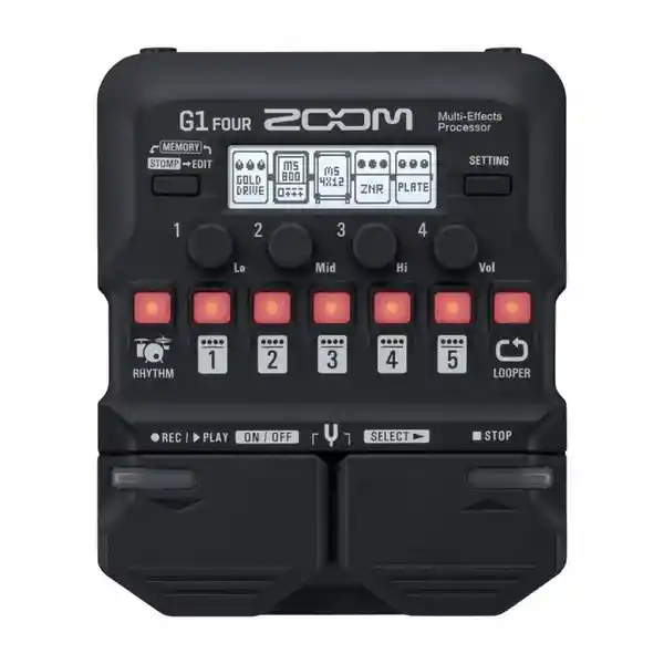 Zoom Nueva Pedalera de Efectos Four G1-4 Con Adaptador