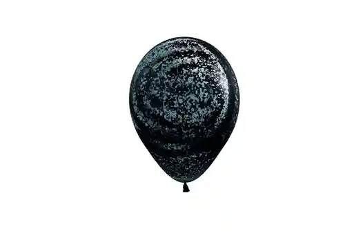 Bombas Globo Biodegradable Graffiti Plata Con Negro R12