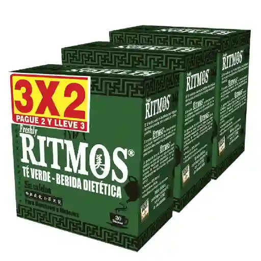 Ritmos Té Verde Bebida Dietética sin Cafeína 