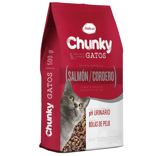 1,5 Kg. - Chunky Comida Seca Concentrado Para Gatos Adulto Salm/cordero