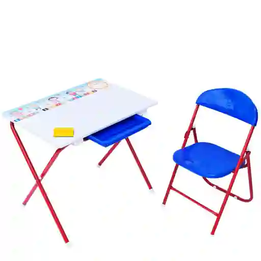 Cangurus Escritorio Mesa + Silla Plegable Para Niños