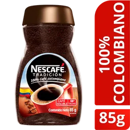 Café instantaneo NESCAFÉ® Tradición frasco x 85g