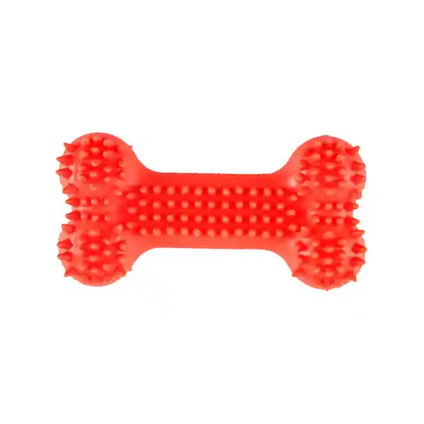 Shopping Colombia Mordedor Hueso Con Púas Naranja Caucho Rígido