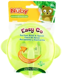 Nuby Portacomida para Bebé con Cuchara y Base Succión