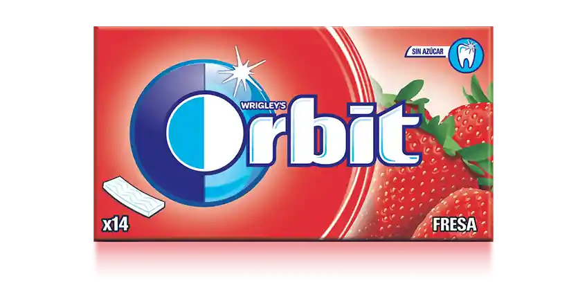 Orbit Chicle Sabor Fresa x 14 Unidades