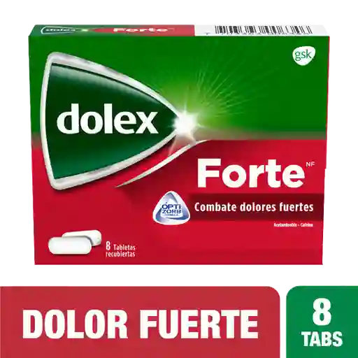 Dolex Forte Nf Alivio Del Dolor Fuerte Rápida Absorción. X 8 Tabs