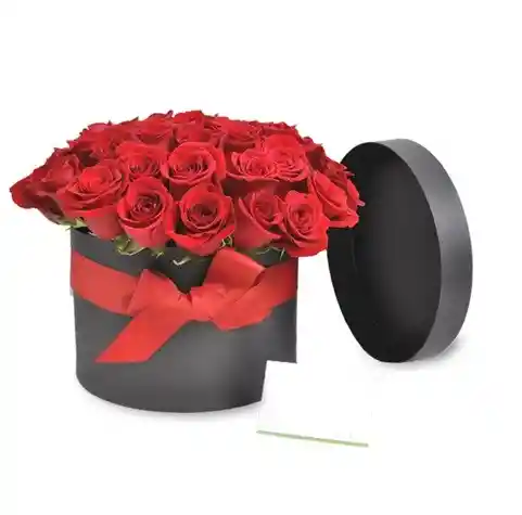 Yourgift Estuche Black Redondo 36 Rosas Red