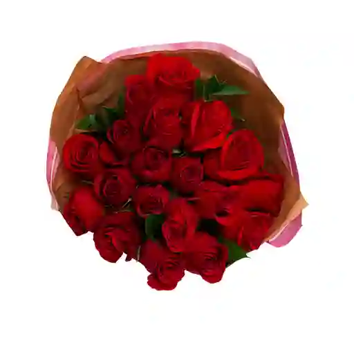 Entre Flores Arreglo Floral Bouquet de 18 Rosas Rojas