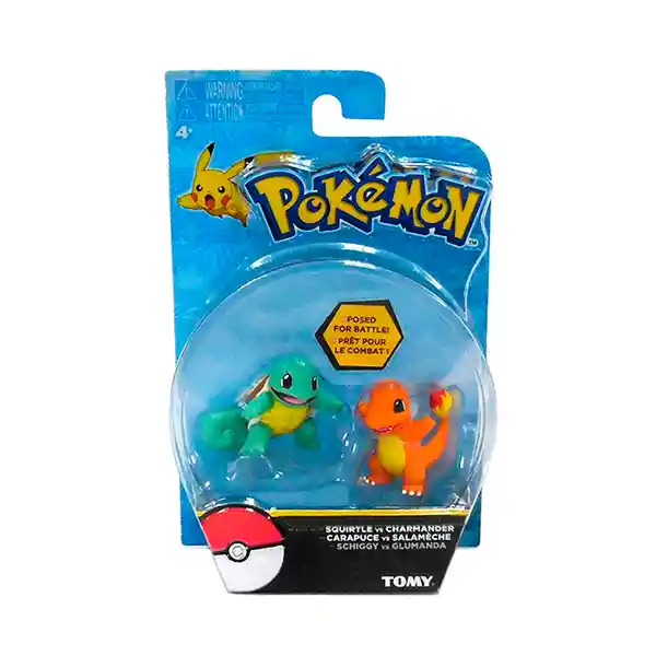 Pokémon Figura de Acción Squirtle vs Charmander