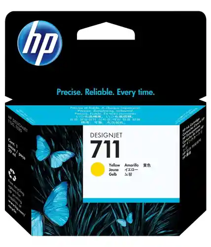 Hp Cartucho de Tinta 711 Original Amarillo Cz132A