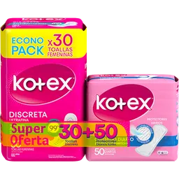 Kotex Toallas Higiénicas Antibacterial + Protectores