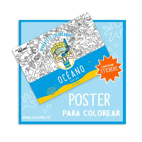 Kolorú Póster Para Colorear Océano