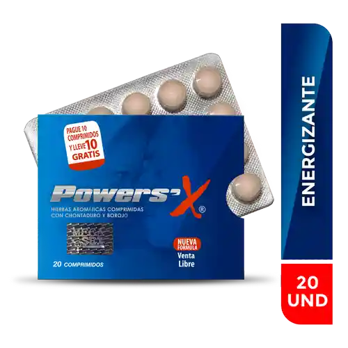 Power's X Energizante Oral en Comprimidos