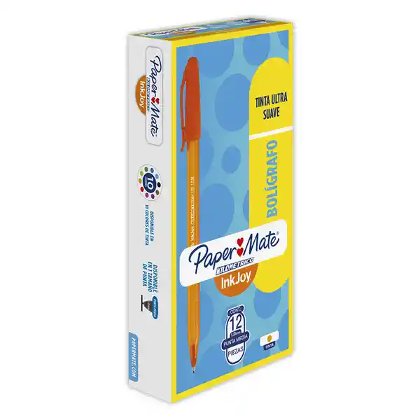 Paper Mate Bolígrafo Kilométrico 100 Naranja