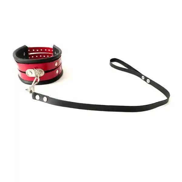 Genérico Collar de Sumisión Negro Rojo