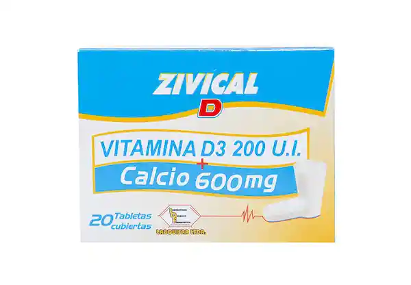 Zivical D Tabletas (200 UI / 600 mg)