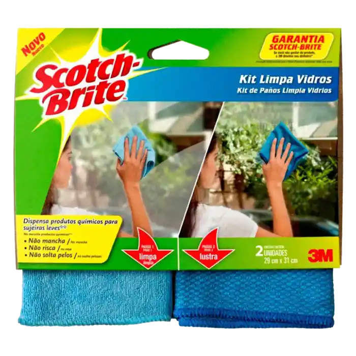   Scotch Brite  Pano De Microfibra Vidrios Pack X 2 