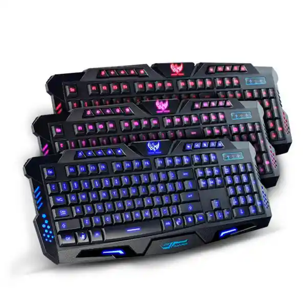 Genérico Teclado Gamer Usb Retroiluminado Tricolor M200