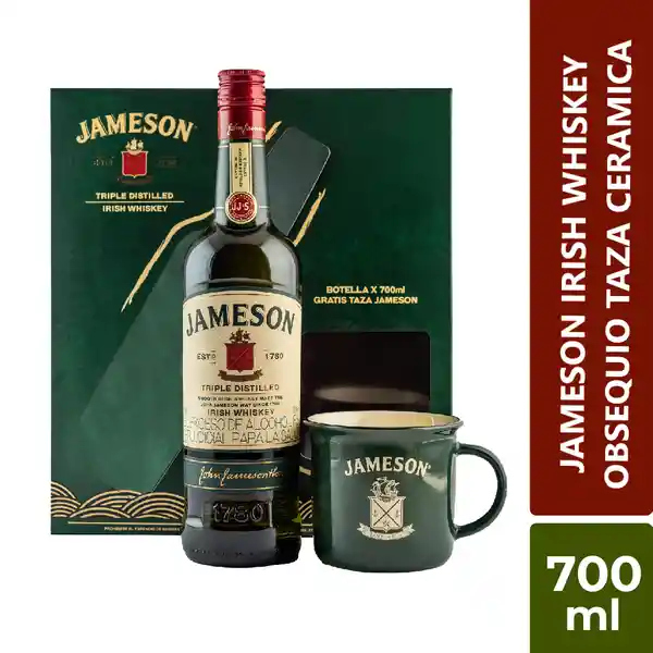 Jameson Whisky + 1 Taza de Cerámica Obsequio