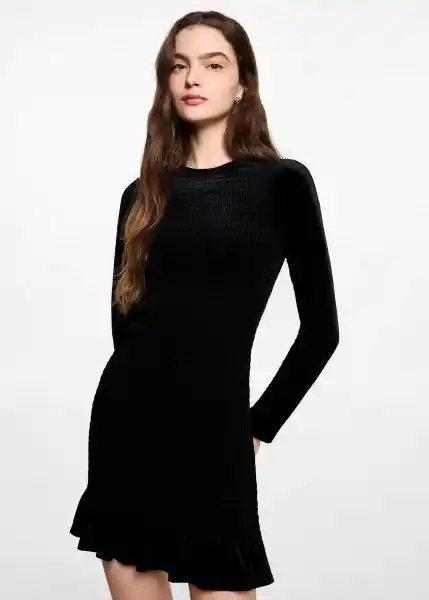 Vestido Beev Negro Talla 22 Teen Niñas Mango