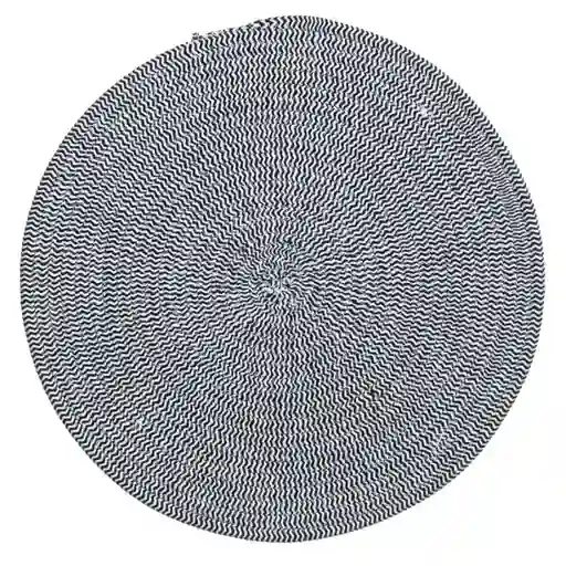 Individual Redondo. Material: Algodón. Dimensiones: 38  cm Diámetro. Color: Negro. Sku 3560233787491