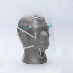 Mascarilla Protectora Facial Material Pet Transparente Con Protección Contra Salpicaduras. Antiempañante, y Con Película Protectora Sobre Ambas Caras Del Visor Facial. Diseño Unisex Ergonómico Que Permite el Uso de Gafas Formuladas. Sku 209941