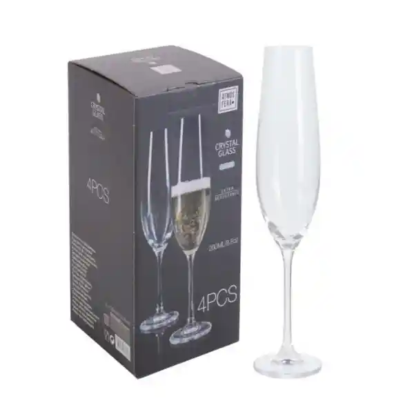 Set de 4 Unidades de 260 mL Champagne. Material Cristal. Sku 8719987370397
