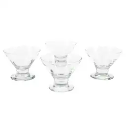 Cristar Set X 4 Copas Para Helado Can Liso En Vidrio 512 Ml