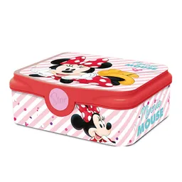 Práctica Sandwichera Plástica Minnie. Ideal Para Guardar y Llevar un Delicioso Snack. Diseño de Minnie Mouse. Marca: Stor. Medidas: 14 x 11 x 5  cm. Capacidad: 800 mL. 201310. Sku 8412497188949