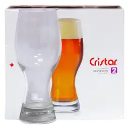 Set de Dos Vasos Elaborados en Vidrio. Color Transparente. Ideales Para Cerveza. De 14 1/2Oz. Parte Inferior Más Delgada Que la Superior. Forma Redonda. Diseño Moderno. Sku 7702147264286