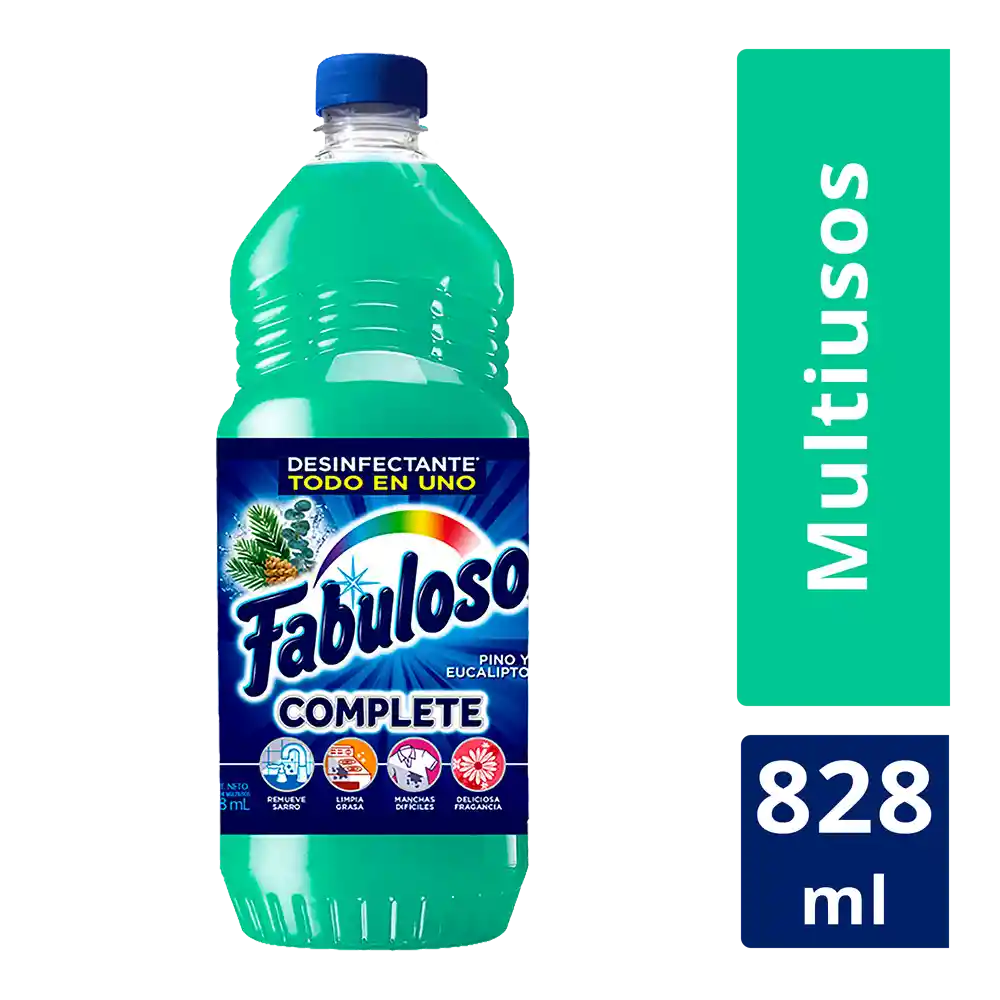 Fabuloso Limpiador Líquido Pino y Eucalipto Botella 828 ml