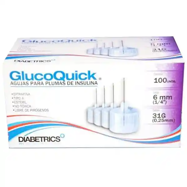 Glucoquick Jeringa Para Insulina 0.5 mL 31 g x 6 mm