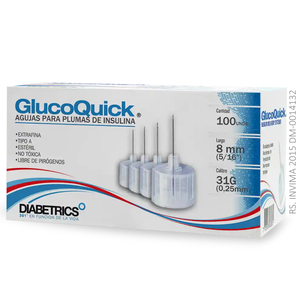 Glucoquick Jeringa Para Insulina 1 mL 31 g x 6 mm