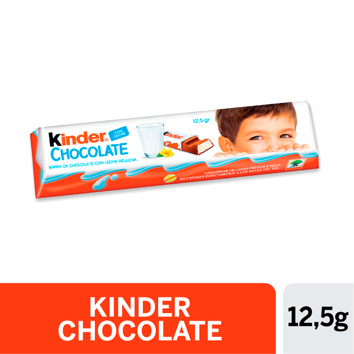 Kinder Barra de Chocolate con Leche Rellena 12.5 g