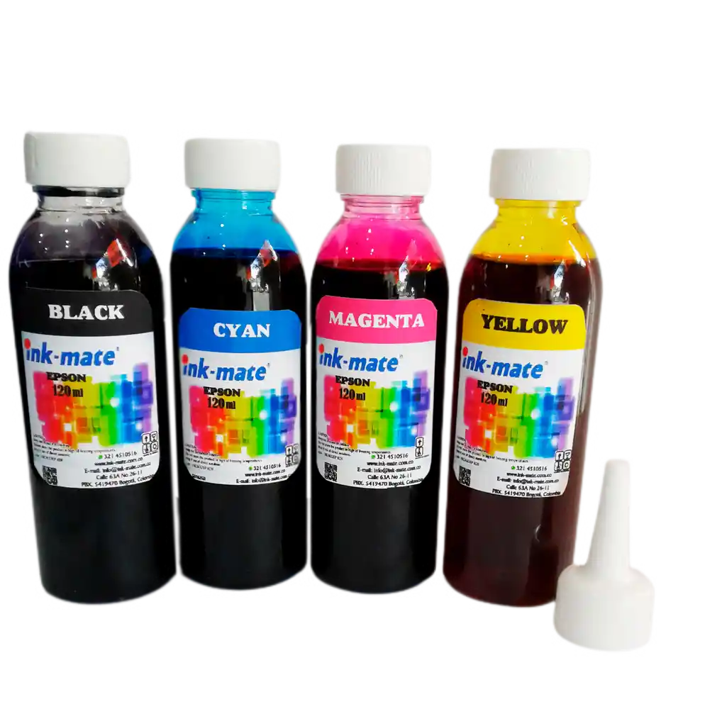 Epson Tinta Para Recarga De Impresoras X 120 Ml-Kit X 4 Colores