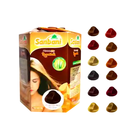 Sanbani Tinte Rajasthan Henna Café Castaño Medio N°4 de 80 g