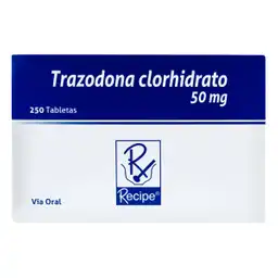 Trazodona Clorhidrato 50 Mg Antidepresivo en Tabletas