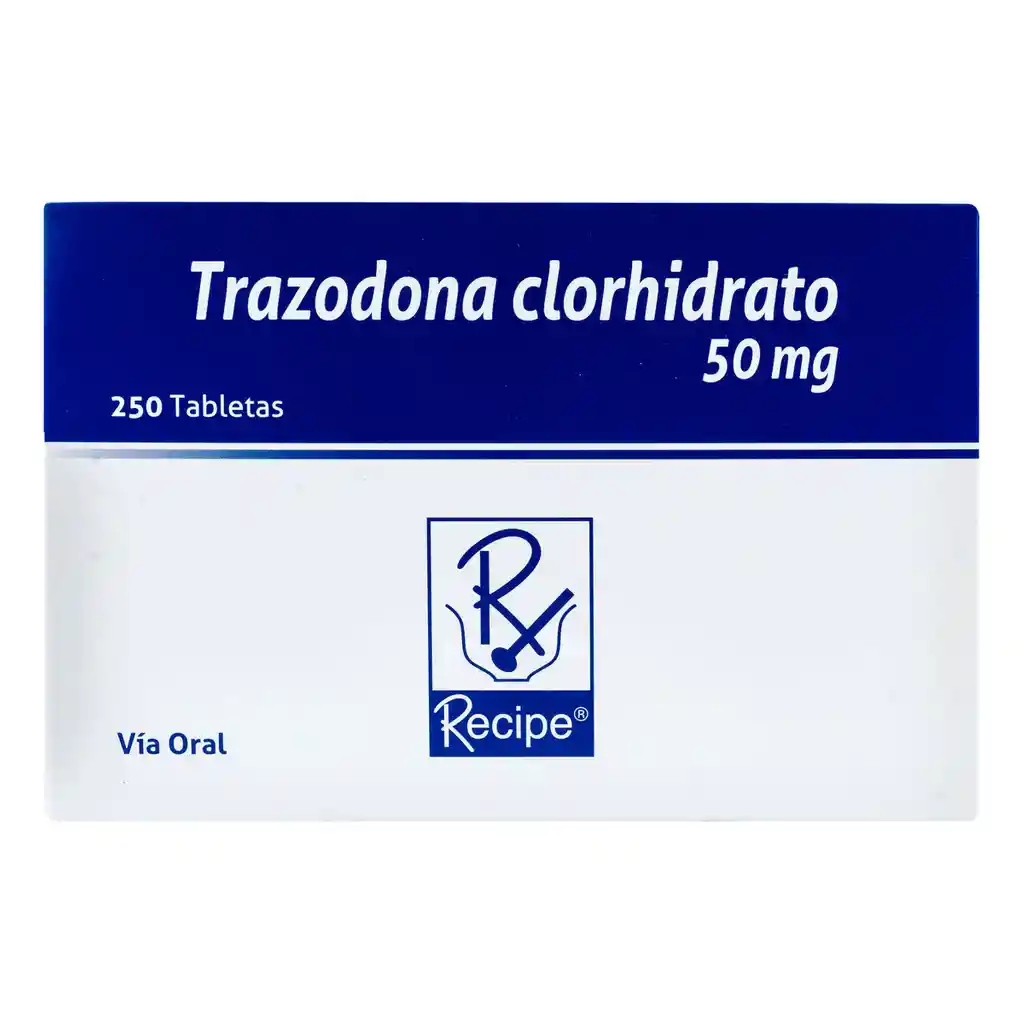 Trazodona Clorhidrato 50 Mg Antidepresivo en Tabletas