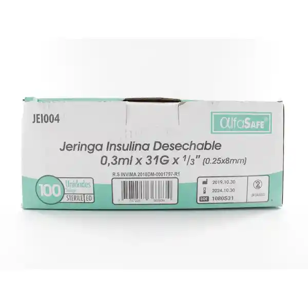 Alfa Trading Jeringa Para Insulina 31Gx1/3