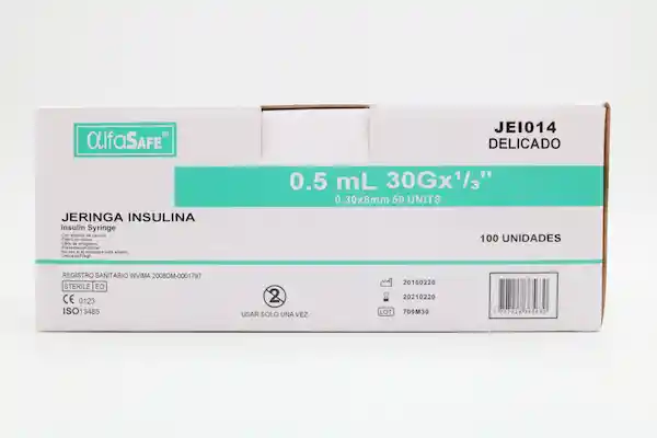 Alfa Trading Jeringa Ins.0.5Ml 30Gx1/3(8Mm)100Ud