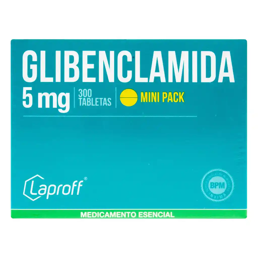 Glibenclamida Laproff 5 Mg 300 Tbs Lp