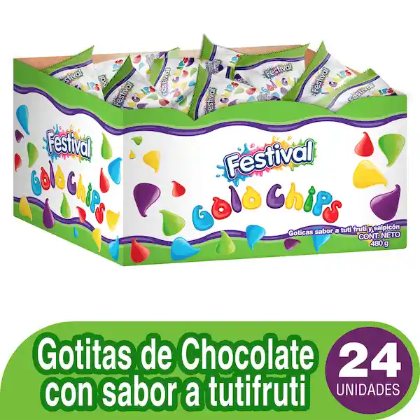 Golochips Gotitas de Chocolate Sabor Tutti Frutti